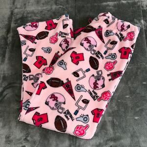Canyon Creek Women's Plus Size 2x Pajama Pants Football Mom Print Pink Cozy XXL